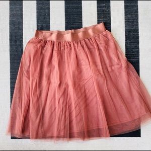 NWT PINK TULLE MIDI SKIRT